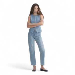 Aritzia Denim Forum Arlo Organic Cotton High Rise‎ Straight Leg Jeans Sz 27